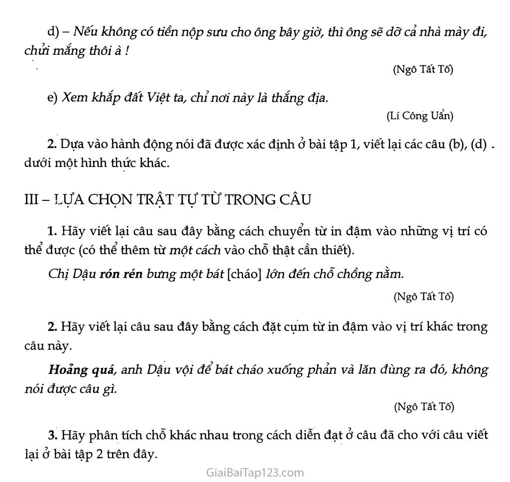 Ôn tập và kiểm tra phần Tiếng Việt (tiếp theo) trang 2