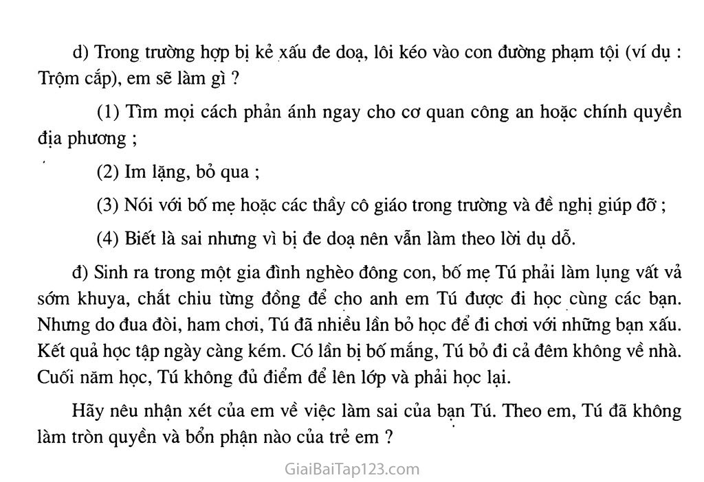 Bài 13: Quyền được bảo vệ, chăm sóc và giáo dục của trẻ em Việt Nam trang 5