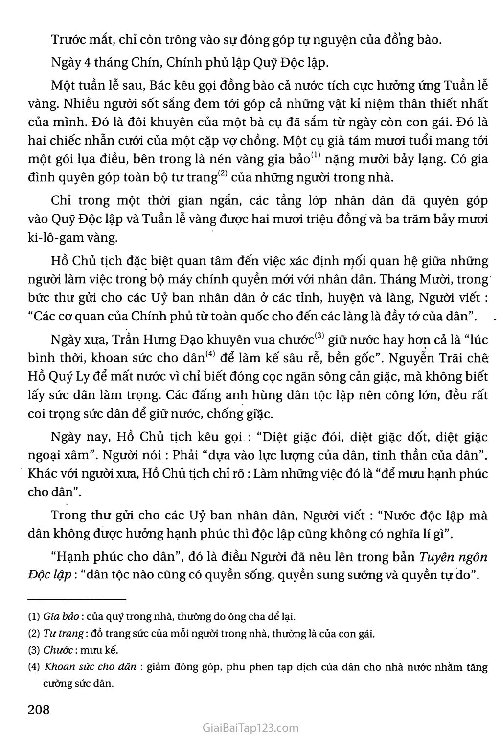 Đọc thêm: Những ngày đầu của đất nước Việt Nam mới (trích Những năm tháng không thể nào quên) trang 5