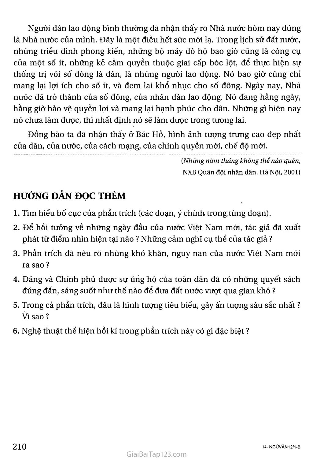 Đọc thêm: Những ngày đầu của đất nước Việt Nam mới (trích Những năm tháng không thể nào quên) trang 7
