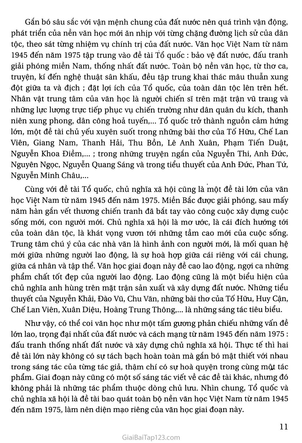 Khái quát văn học Việt Nam từ cách mạng tháng tám năm 1945 đến hết thế kỉ XX trang 9