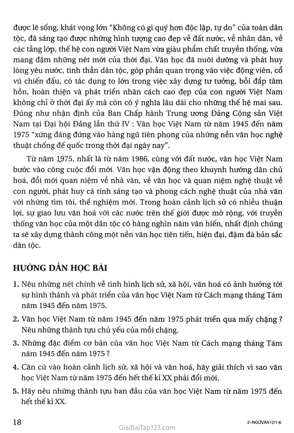 Khái quát văn học Việt Nam từ cách mạng tháng tám năm 1945 đến hết thế kỉ XX trang 16