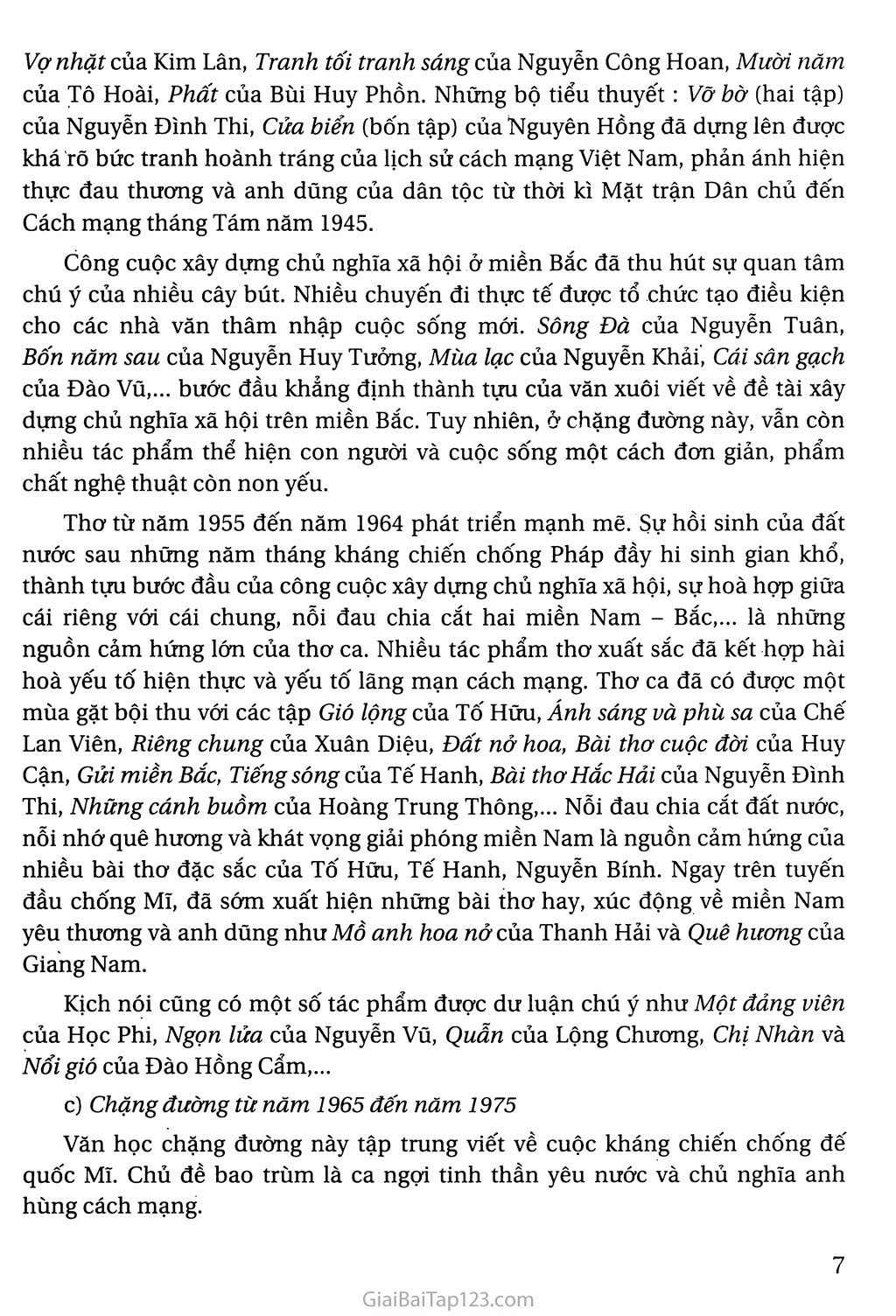 Khái quát văn học Việt Nam từ cách mạng tháng tám năm 1945 đến hết thế kỉ XX trang 5