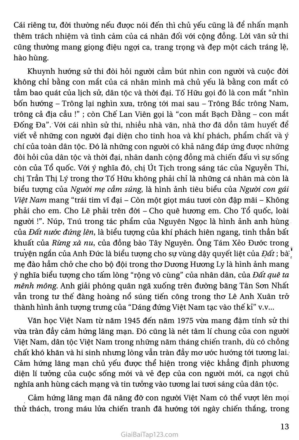 Khái quát văn học Việt Nam từ cách mạng tháng tám năm 1945 đến hết thế kỉ XX trang 11