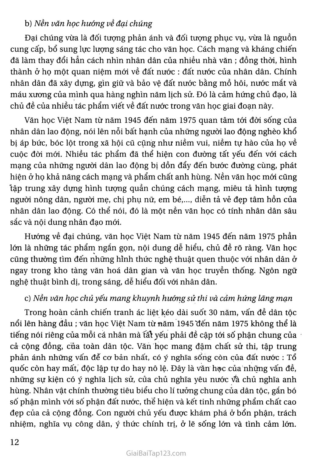 Khái quát văn học Việt Nam từ cách mạng tháng tám năm 1945 đến hết thế kỉ XX trang 10