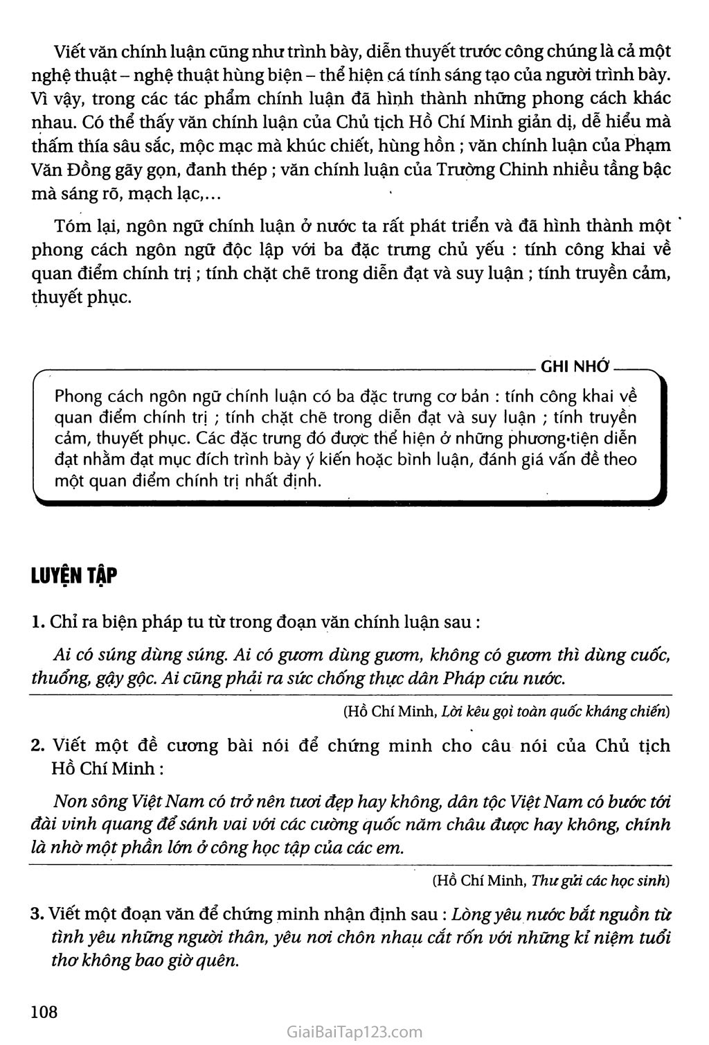 Phong cách ngôn ngữ chính luận (tiếp theo) trang 4