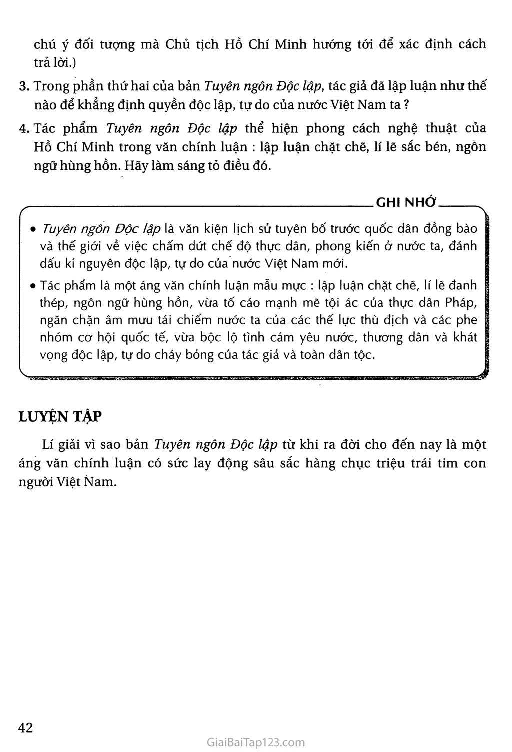 Tuyên ngôn Độc Lập (tiếp theo) trang 5