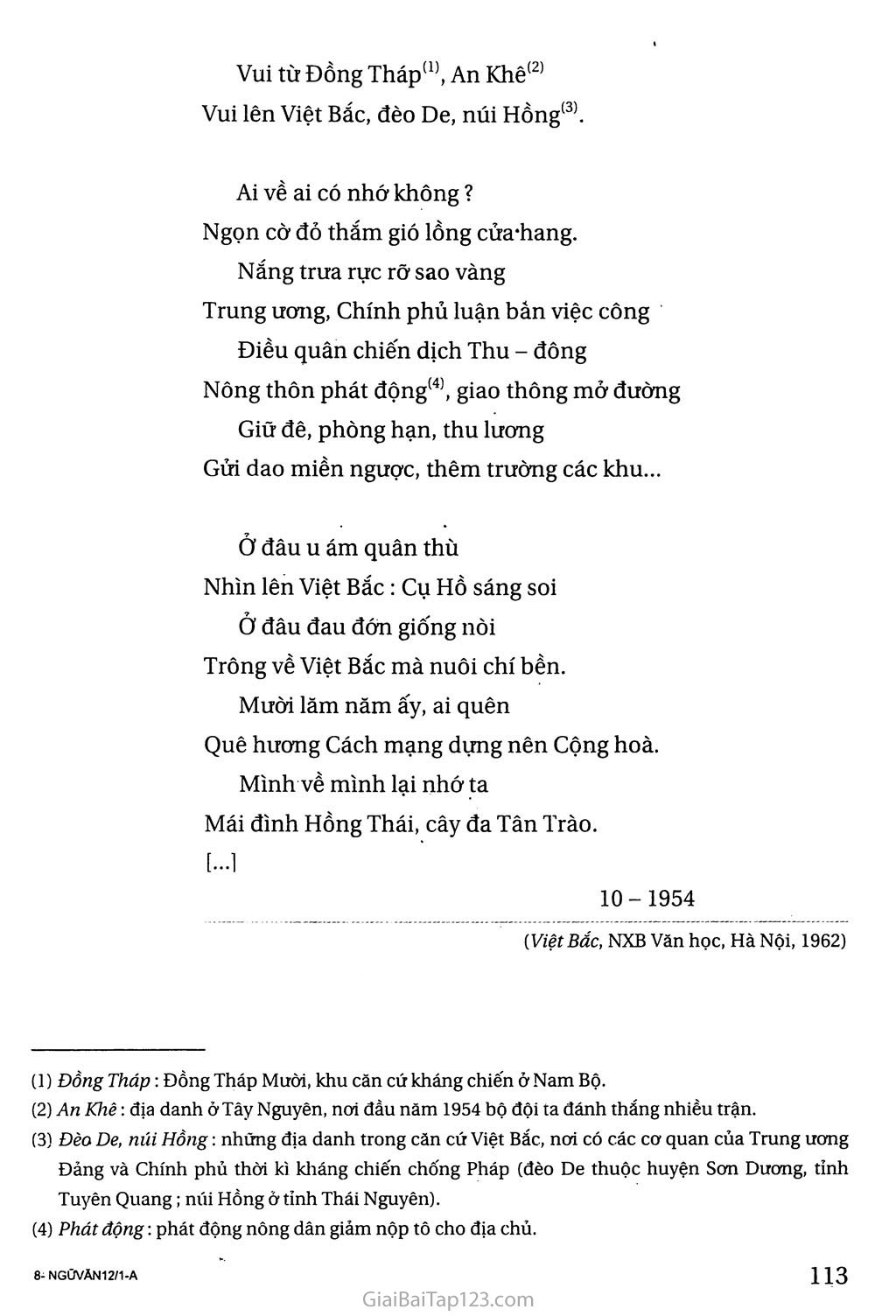 Việt Bắc (trích - tiếp theo) trang 5
