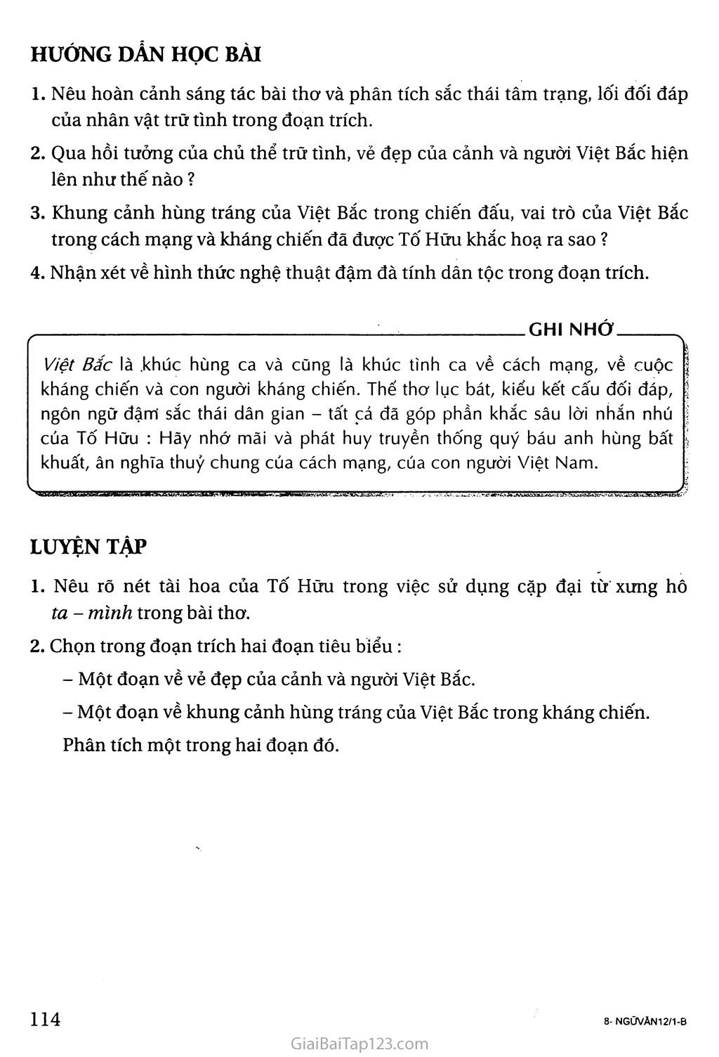 Việt Bắc (trích - tiếp theo) trang 6