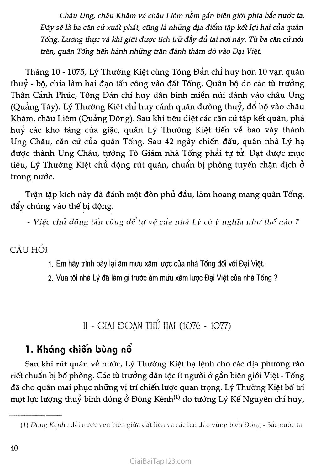 Bài 11 - Cuộc kháng chiến chống quân xâm lược Tống (1075 - 1077) trang 3