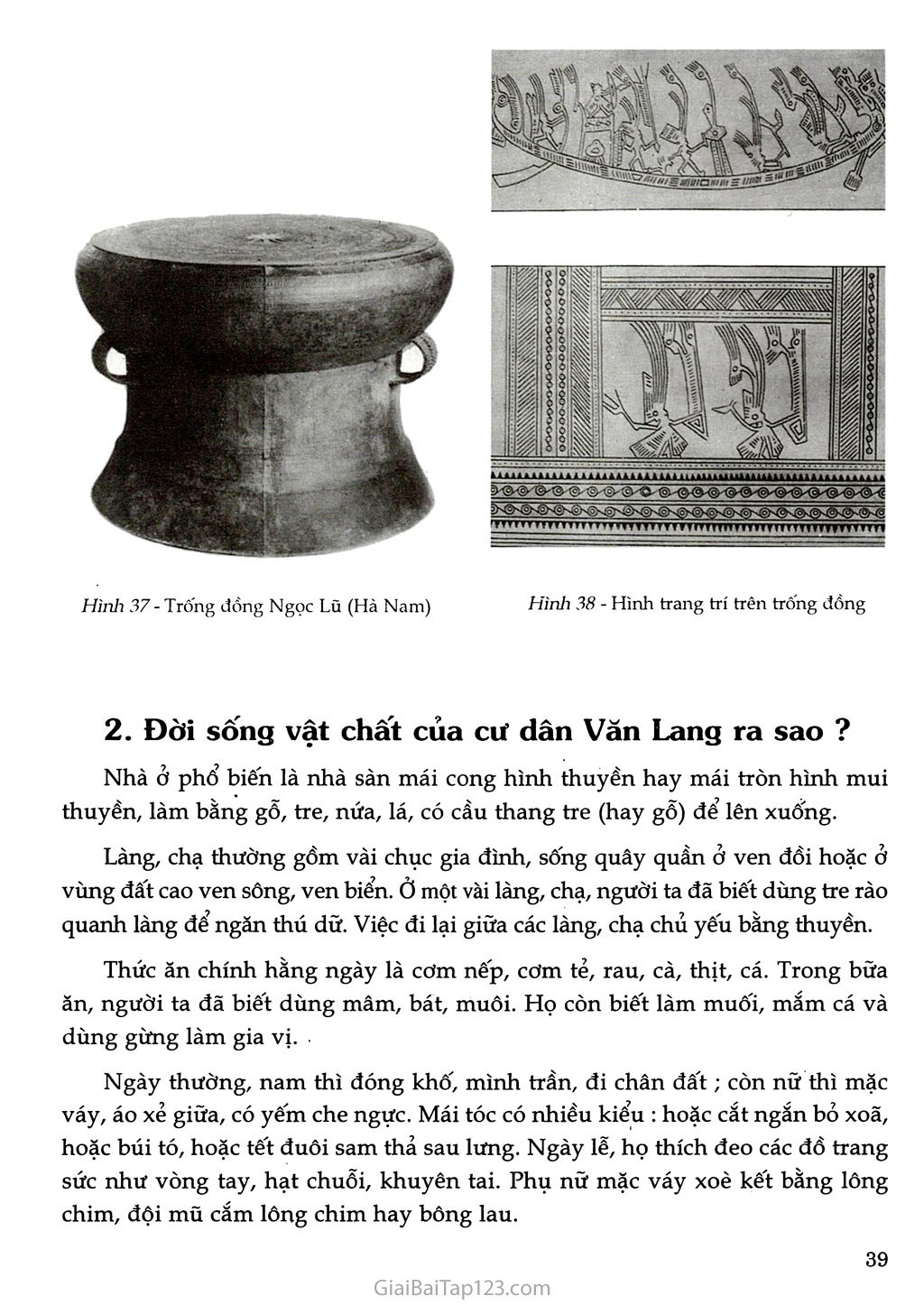 Bài 13 - Đời sống vật chất và tinh thần của cư dân Văn Lang (1 tiết) trang 2