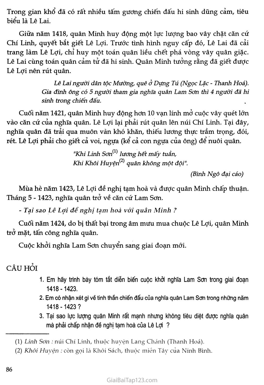 Bài 19 - Cuộc khởi nghĩa Lam Sơn (1418 - 1427) trang 3