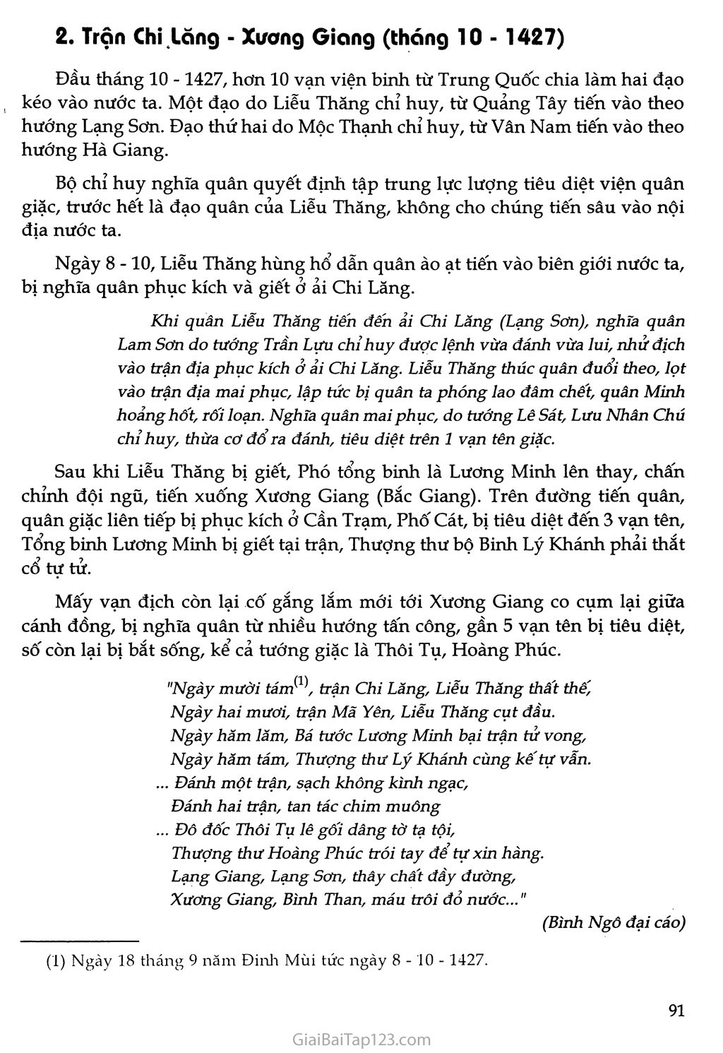 Bài 19 - Cuộc khởi nghĩa Lam Sơn (1418 - 1427) trang 8