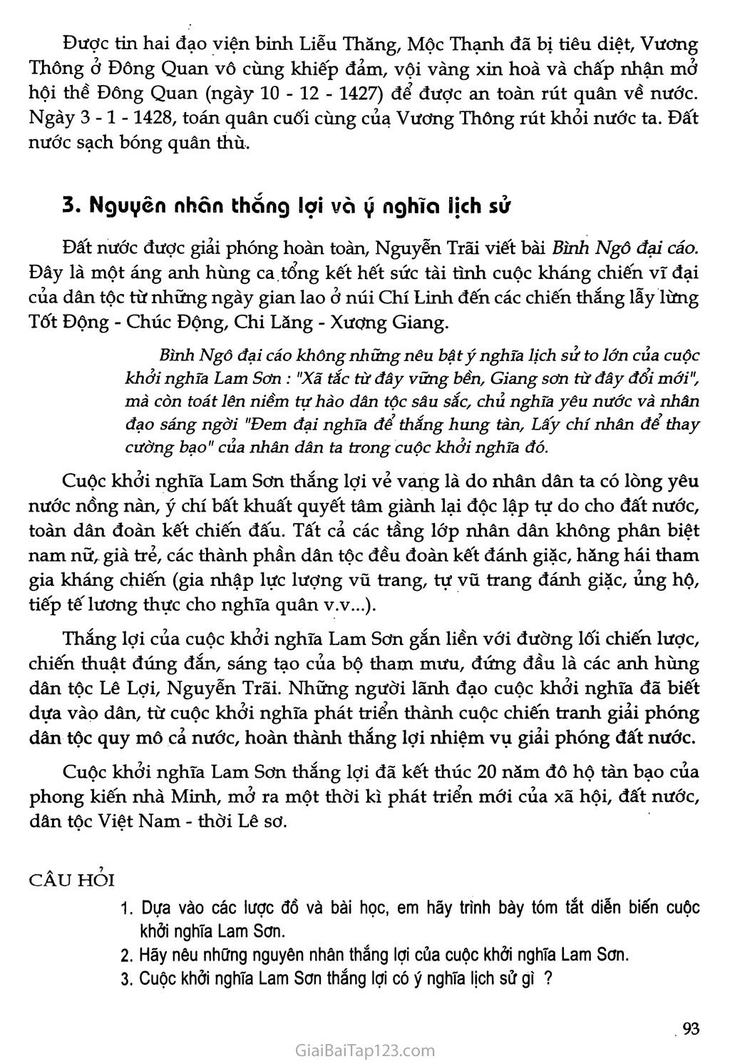 Bài 19 - Cuộc khởi nghĩa Lam Sơn (1418 - 1427) trang 10