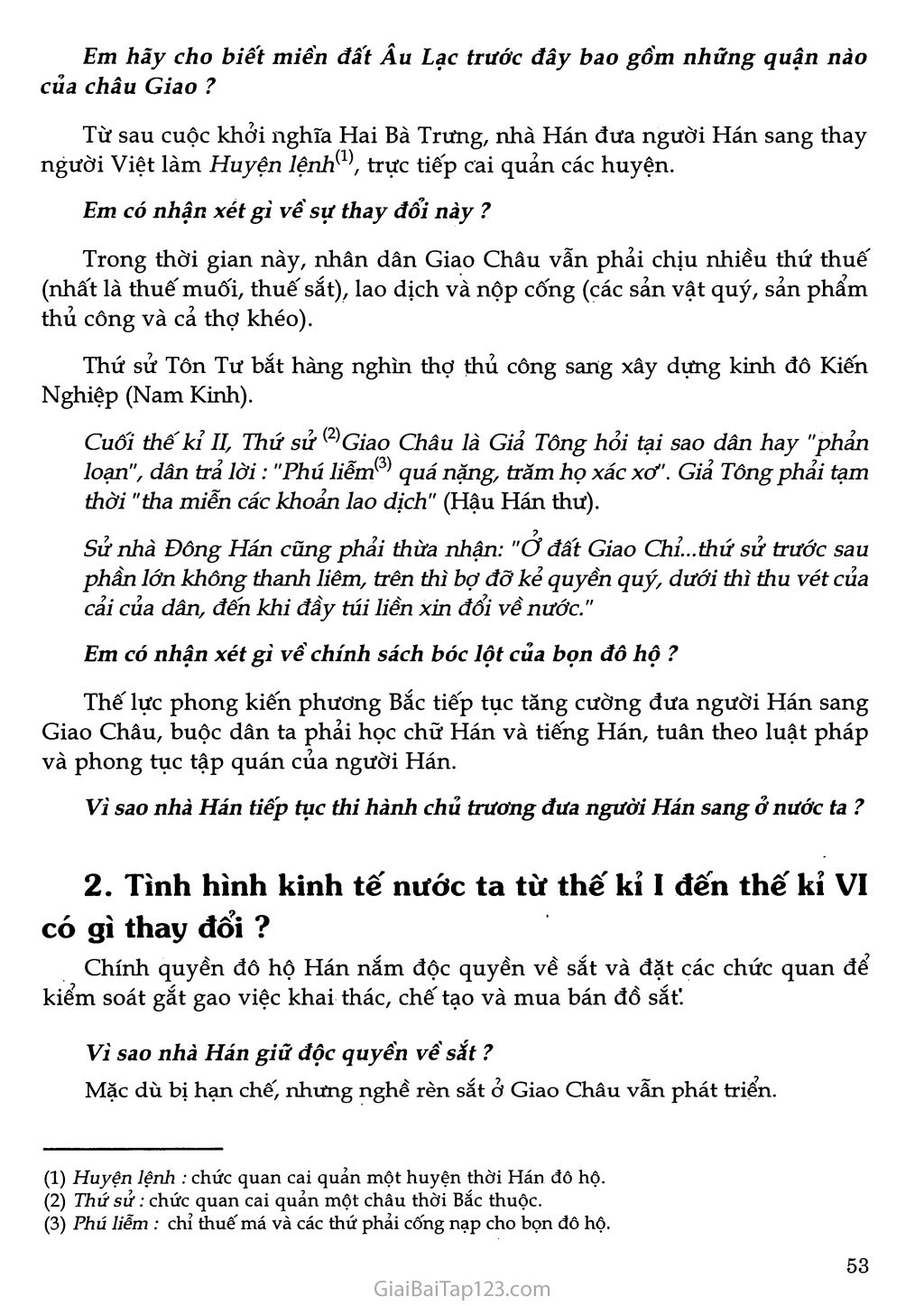 Bài 19 - Từ sau Trưng Vương đến trước Lý Nam Đế (Giữa thế kỉ I - Giữa thế kỉ VI) (1 tiết) trang 2