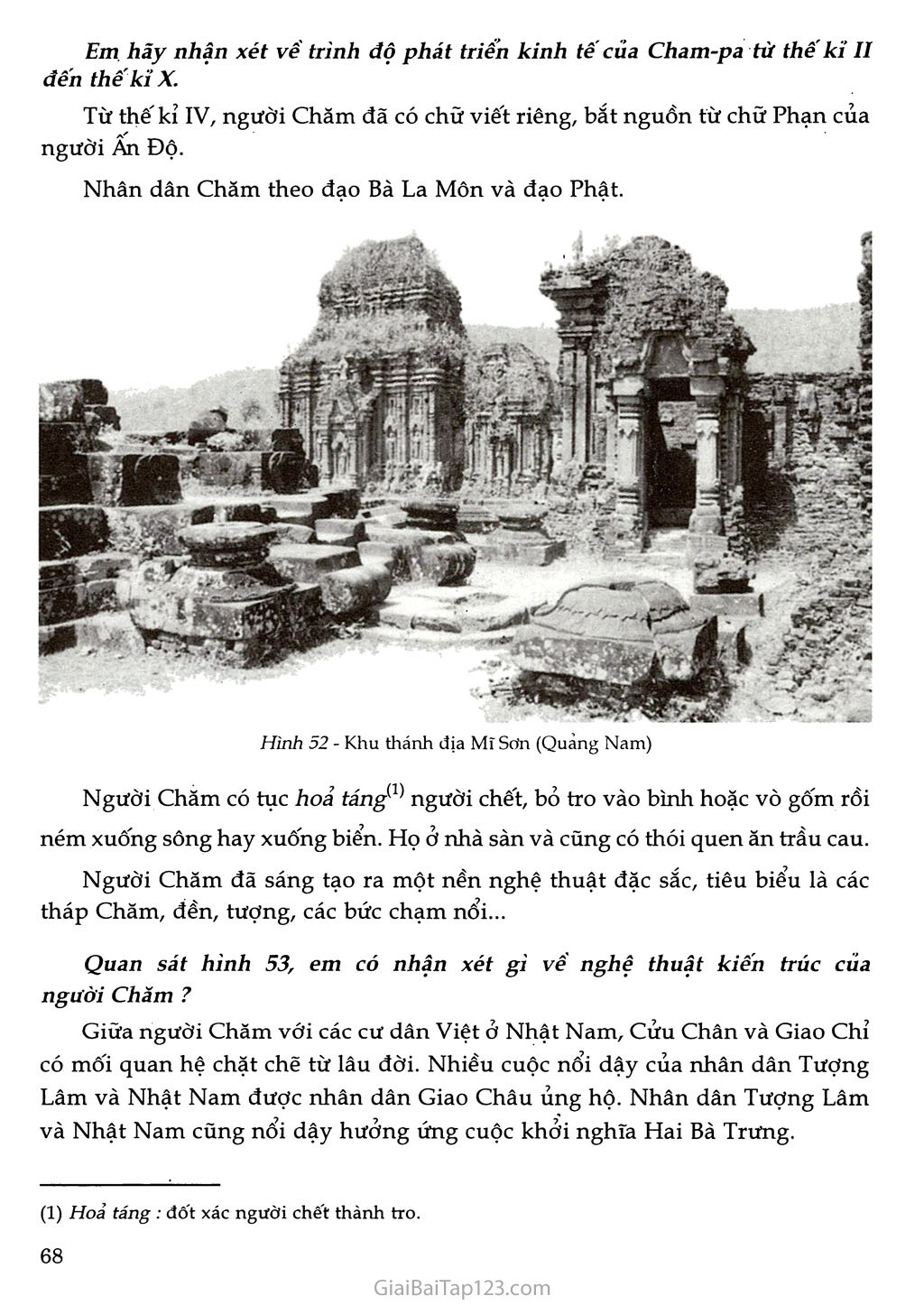 Bài 24 - Nước Cham - pa từ thế kỉ II đến thế kỉ X (1 tiết) trang 3