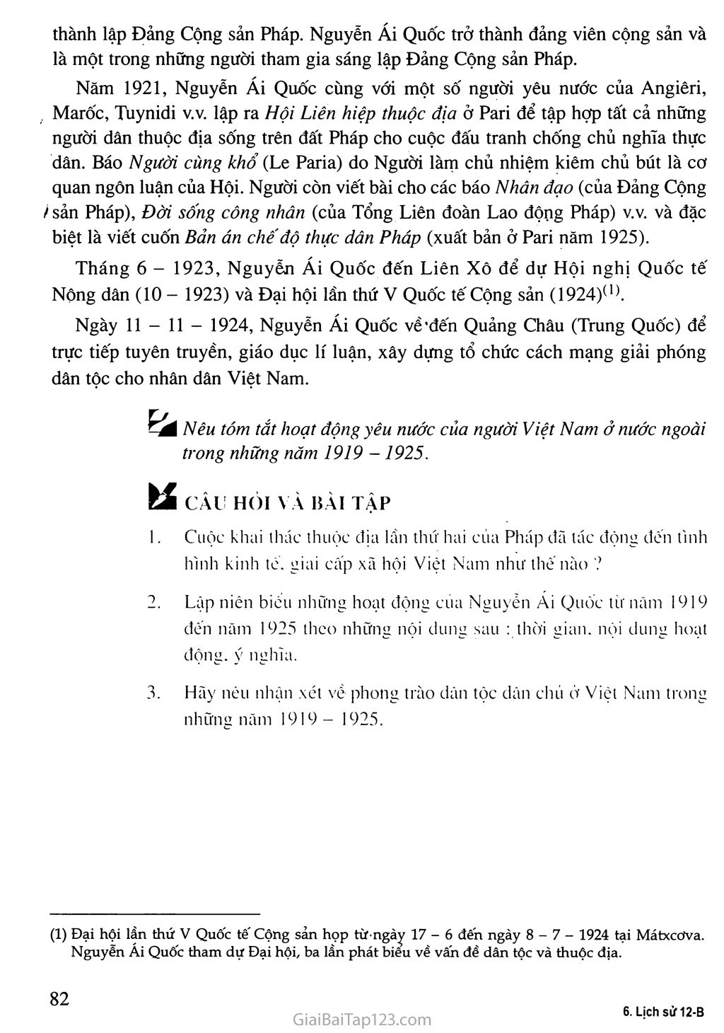 Bài 12. Phong trào dân tộc dân chủ ở Việt Nam từ năm 1919 đến năm 1925 trang 7