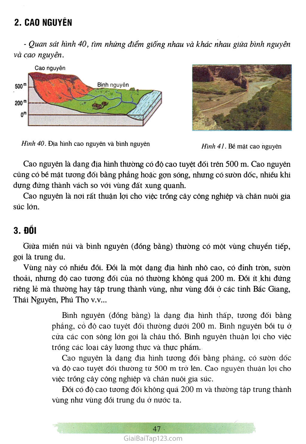 Bài 14: Địa hình bề mặt Trái Đất (tiếp theo) (1 tiết) trang 2