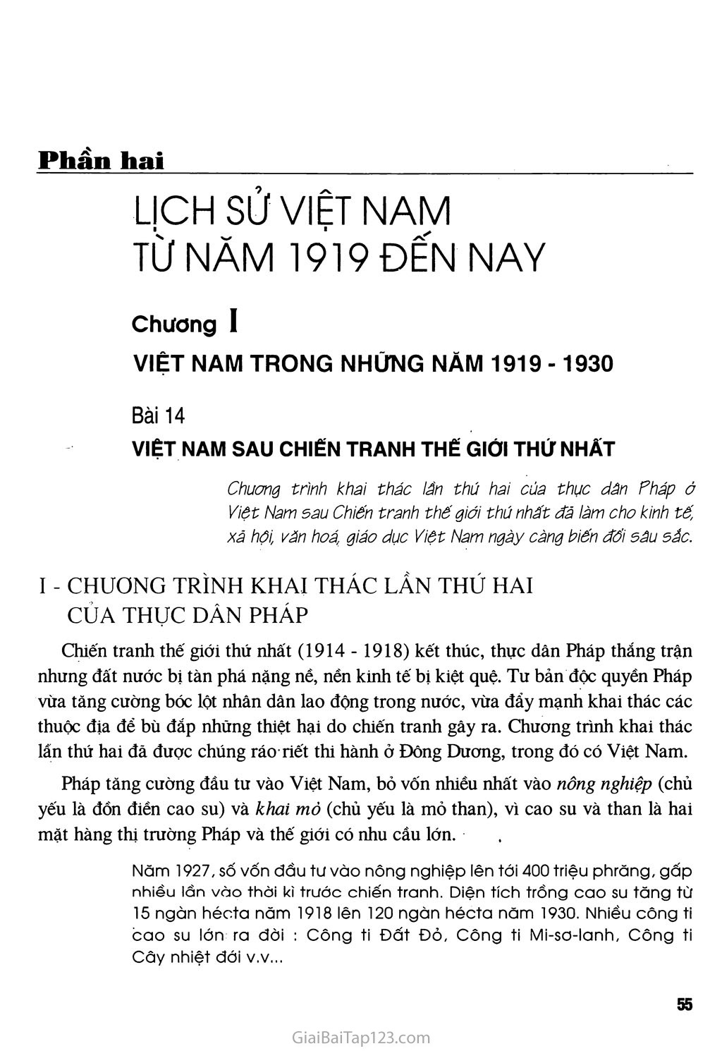 Bài 14 - Việt Nam sau Chiến tranh thế giới thứ nhất trang 1