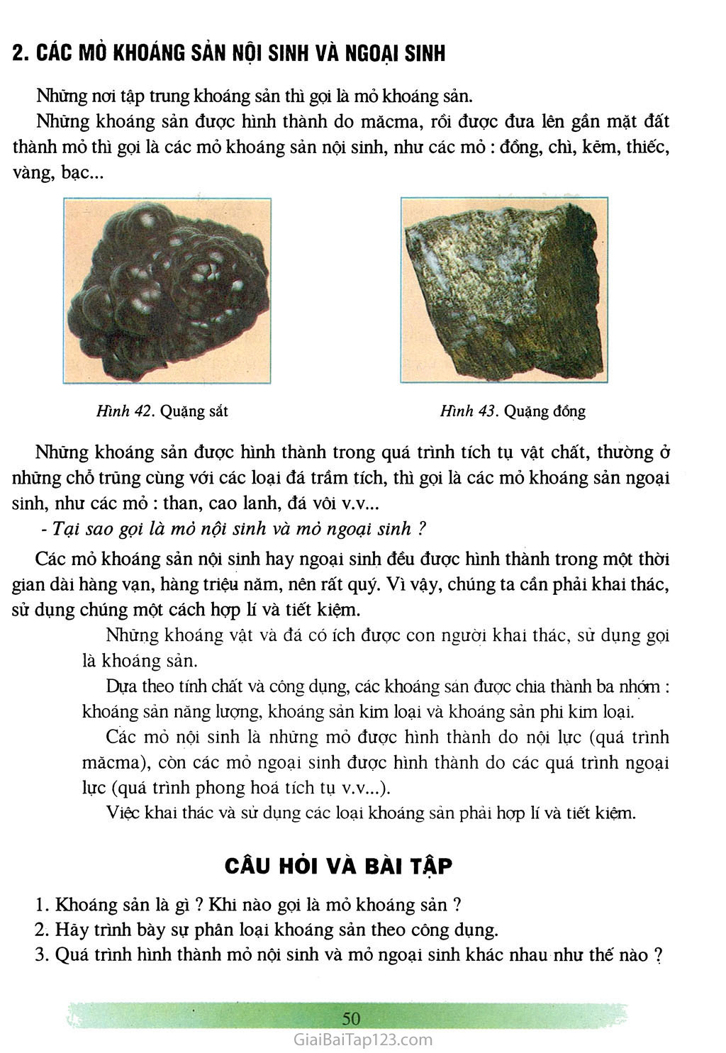 Bài 15: Các mỏ khoáng sản (1 tiết) trang 2