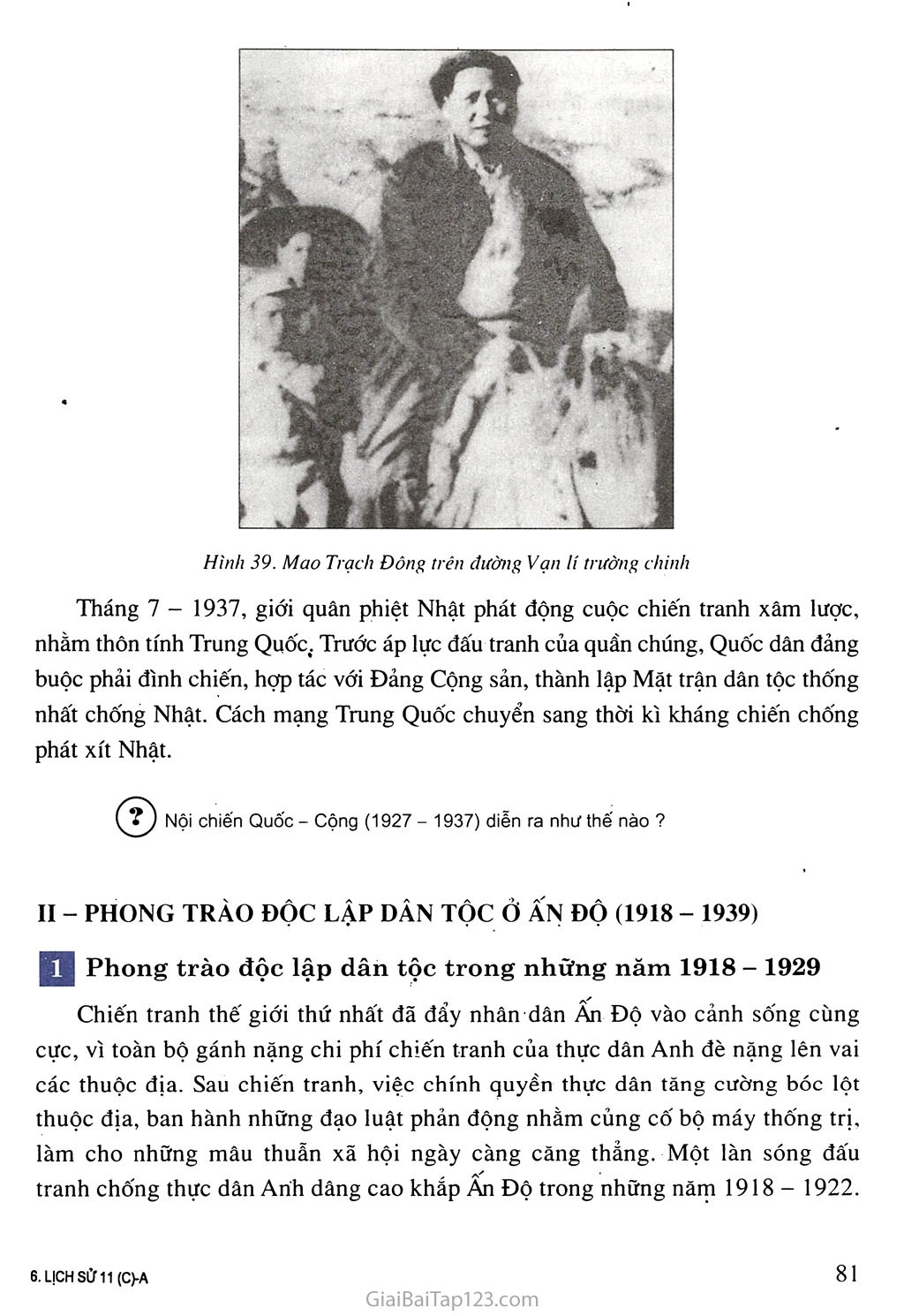 Bài 15. Phong trào cách mạng ở Trung Quốc và Ấn Độ (1918 - 1939) trang 3