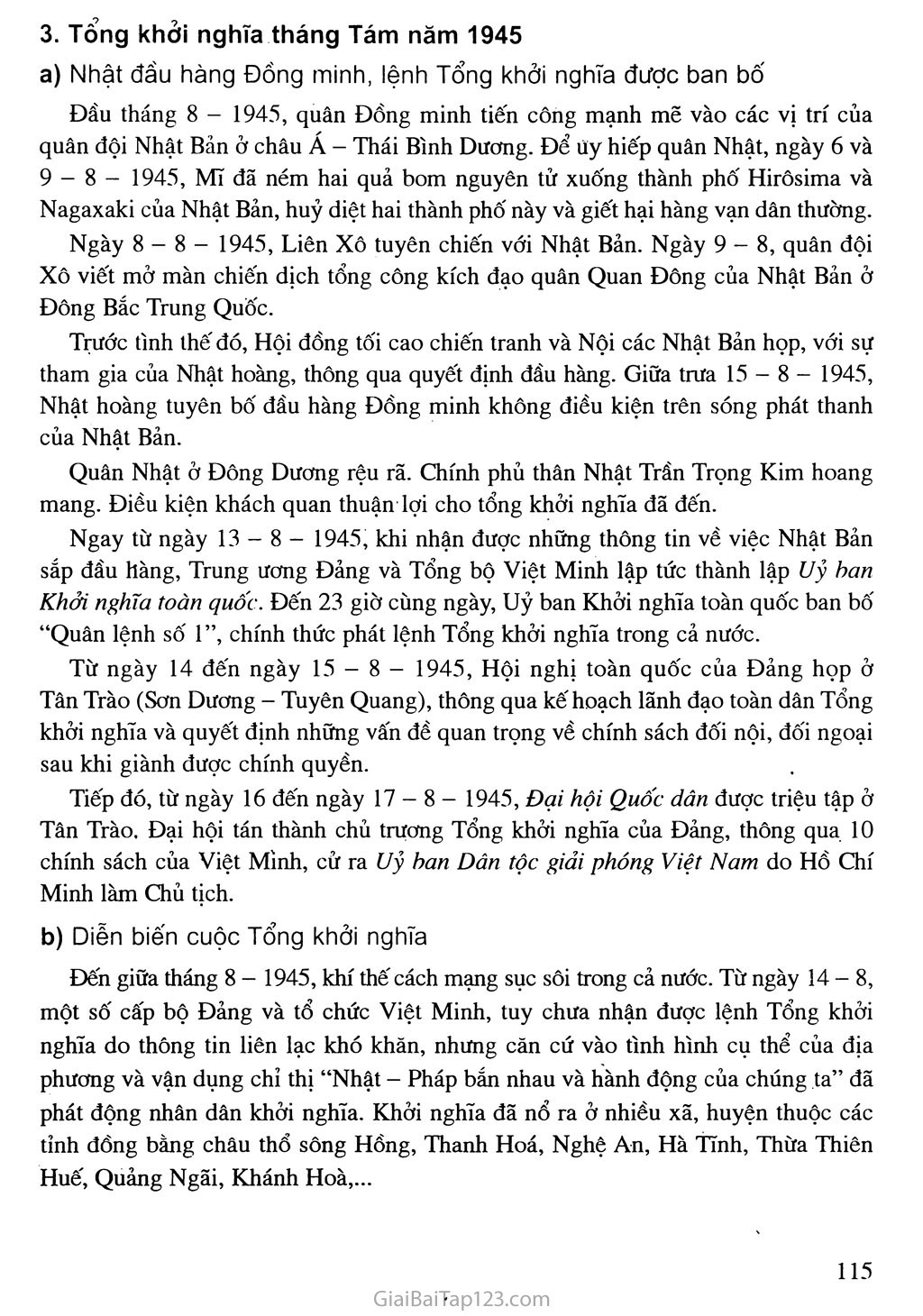 Bài 16. Phong trào giải phóng dân tộc và Tổng khởi nghĩa tháng Tám (1939 - 1945). Nước Việt Nam Dân chủ Cộng hoà ra đời trang 14