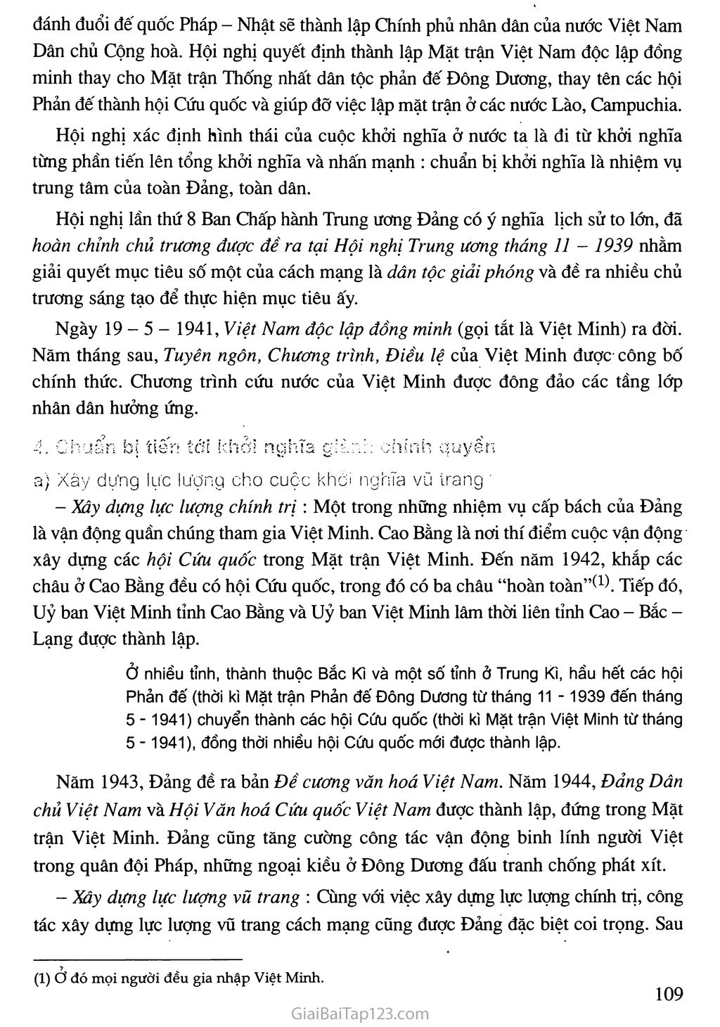 Bài 16. Phong trào giải phóng dân tộc và Tổng khởi nghĩa tháng Tám (1939 - 1945). Nước Việt Nam Dân chủ Cộng hoà ra đời trang 8