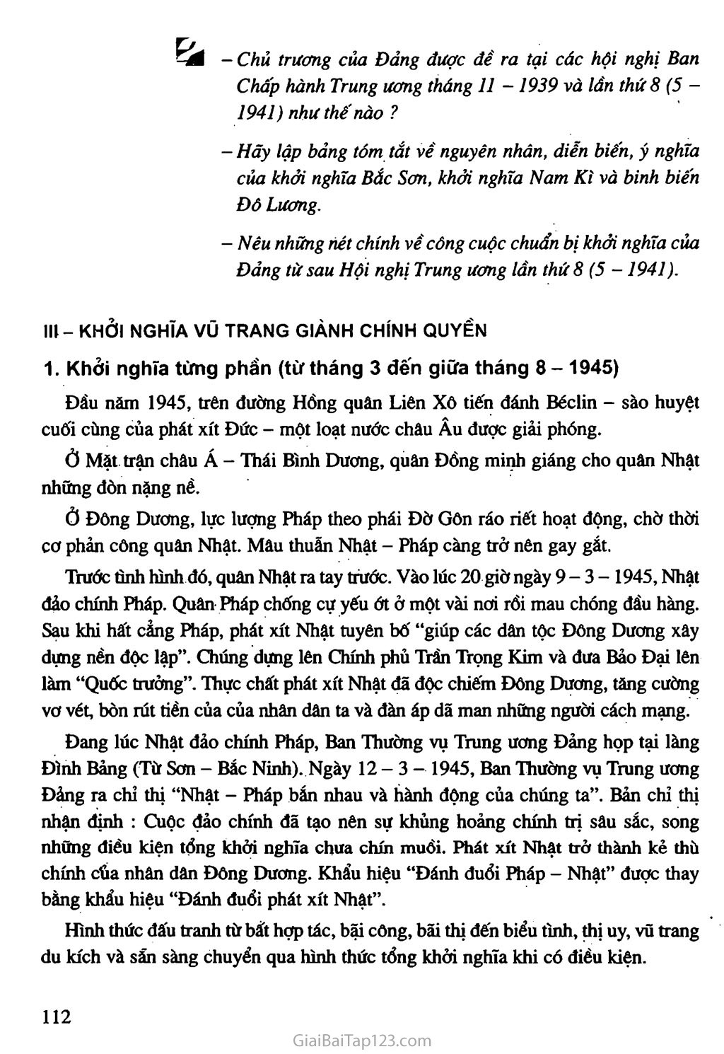 Bài 16. Phong trào giải phóng dân tộc và Tổng khởi nghĩa tháng Tám (1939 - 1945). Nước Việt Nam Dân chủ Cộng hoà ra đời trang 11