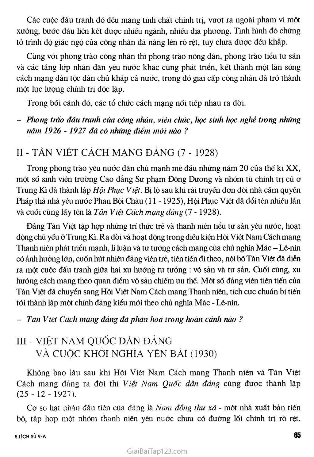 Bài 17 - Cách mạng Việt Nam trước khi Đảng Cộng sản ra đời trang 2