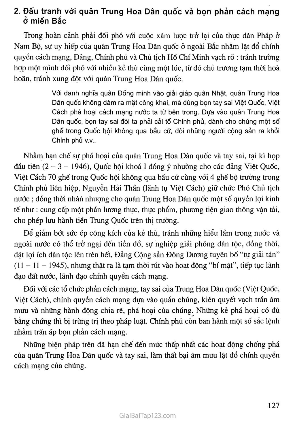 Bài 17. Nước Việt Nam Dân chủ Cộng hoà từ sau ngày 2-9-1945 đến trước ngày 19 - 12 - 1946 trang 7