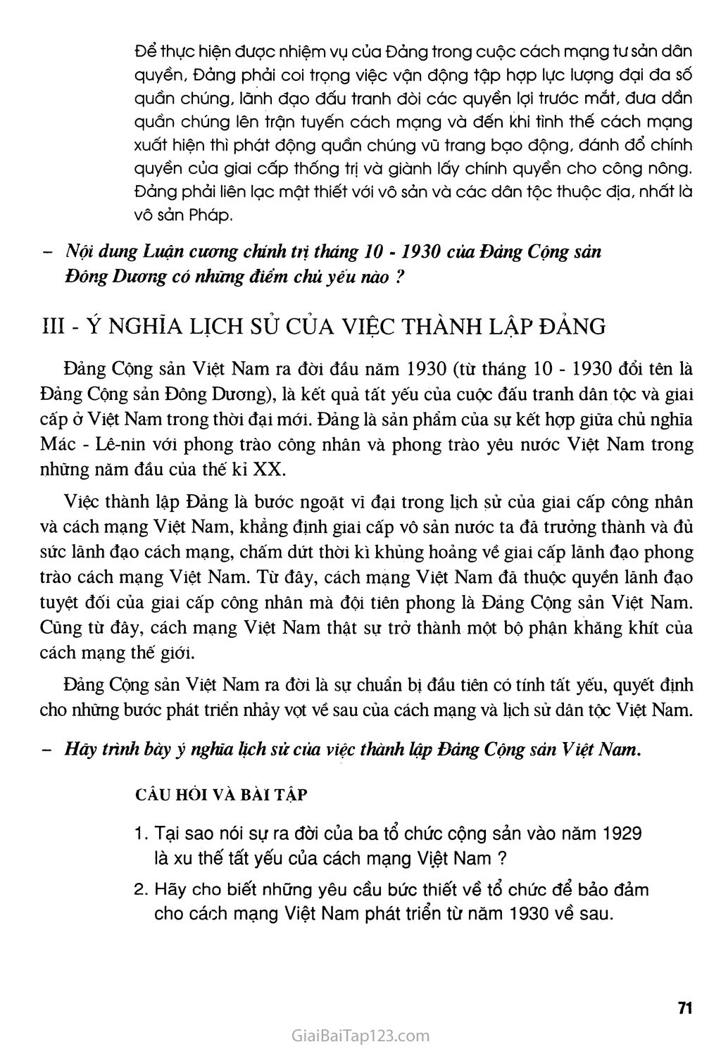 Bài 18 - Đảng Cộng sản Việt Nam ra đời trang 3