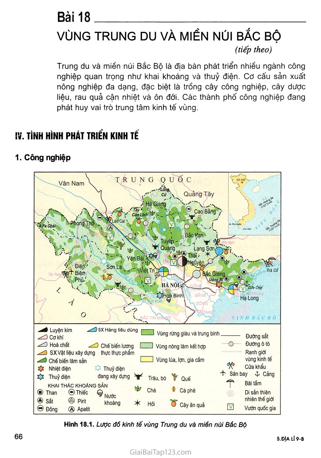 Bài 18. Vùng Trung du và miền núi Bắc Bộ (tiếp theo) trang 1