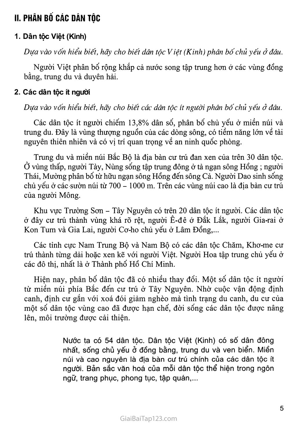 Bài 1. Cộng đồng các dân tộc Việt Nam trang 3