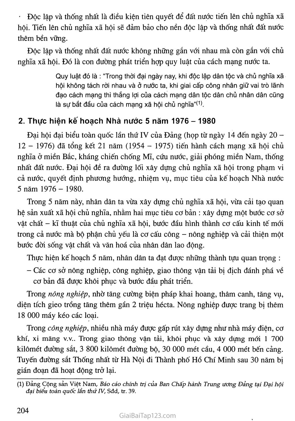 Bài 25. Việt Nam xây dựng chủ nghĩa xã hội và đấu tranh bảo vệ Tổ quốc (1976 - 1986) trang 2