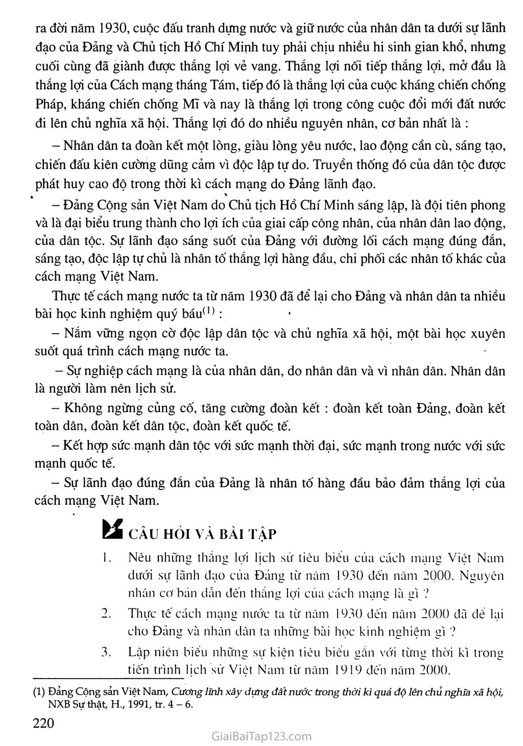 Bài 27. Tổng kết lịch sử Việt Nam từ năm 1919 đến năm 2000 trang 5