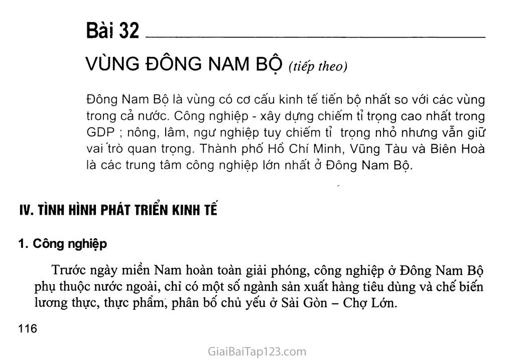 Bài 32. Vùng Đông Nam Bộ (tiếp theo) trang 1