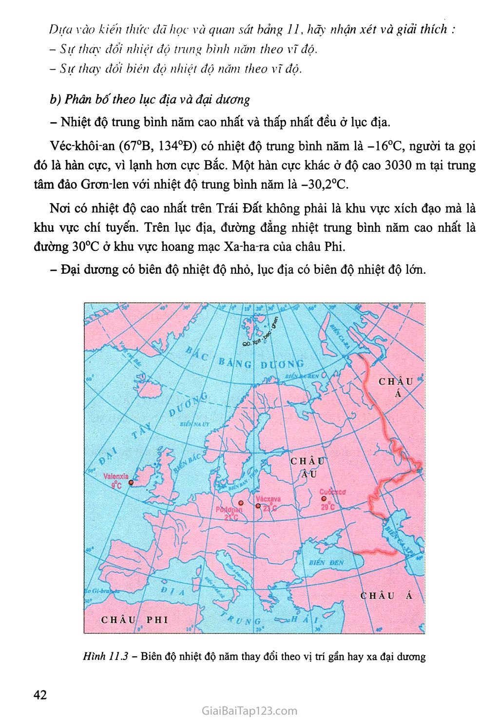 Bài 11. Khí quyển. Sự phân bố nhiệt độ không khí trên Trái Đất trang 4