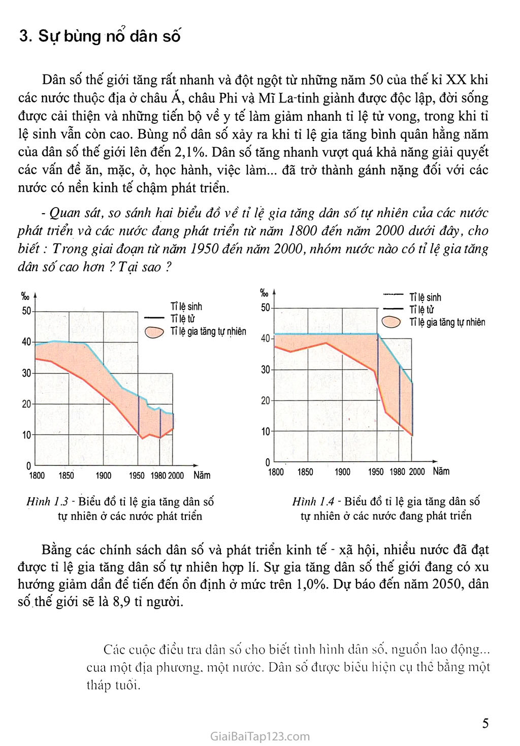 Bài 1: Dân số trang 3 Bài 1: Dân số trang 3