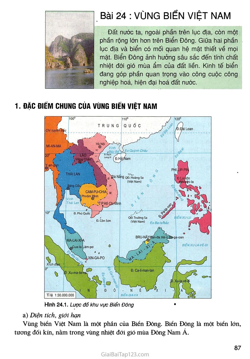 Bài 24. Vùng biển Việt Nam trang 1