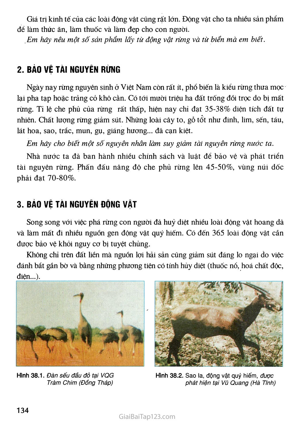 Bài 38. Bảo vệ tài nguyên sinh vật Việt Nam trang 2