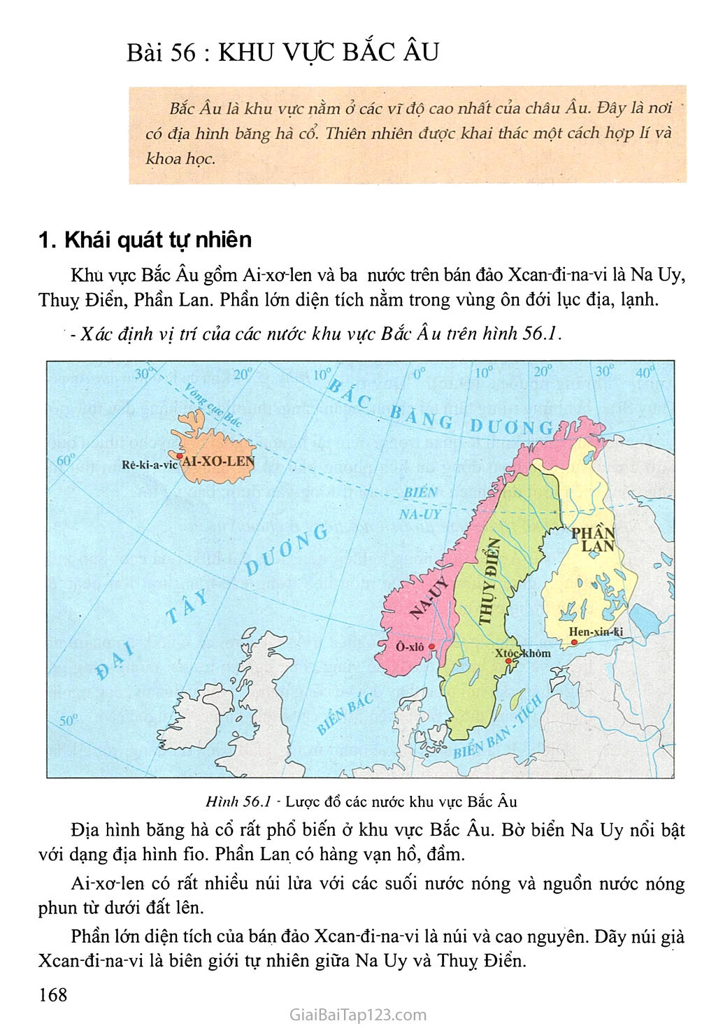 Bài 56: Khu vực Bắc Âu trang 1
