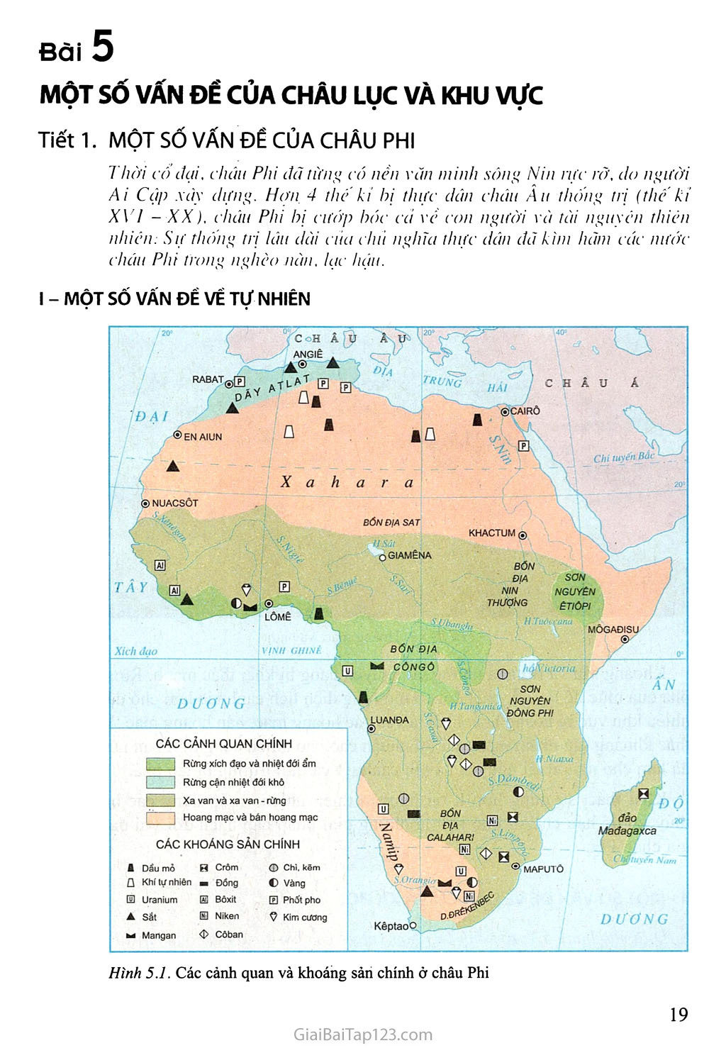 Tiết 1. Một số vấn đề của châu Phi trang 1