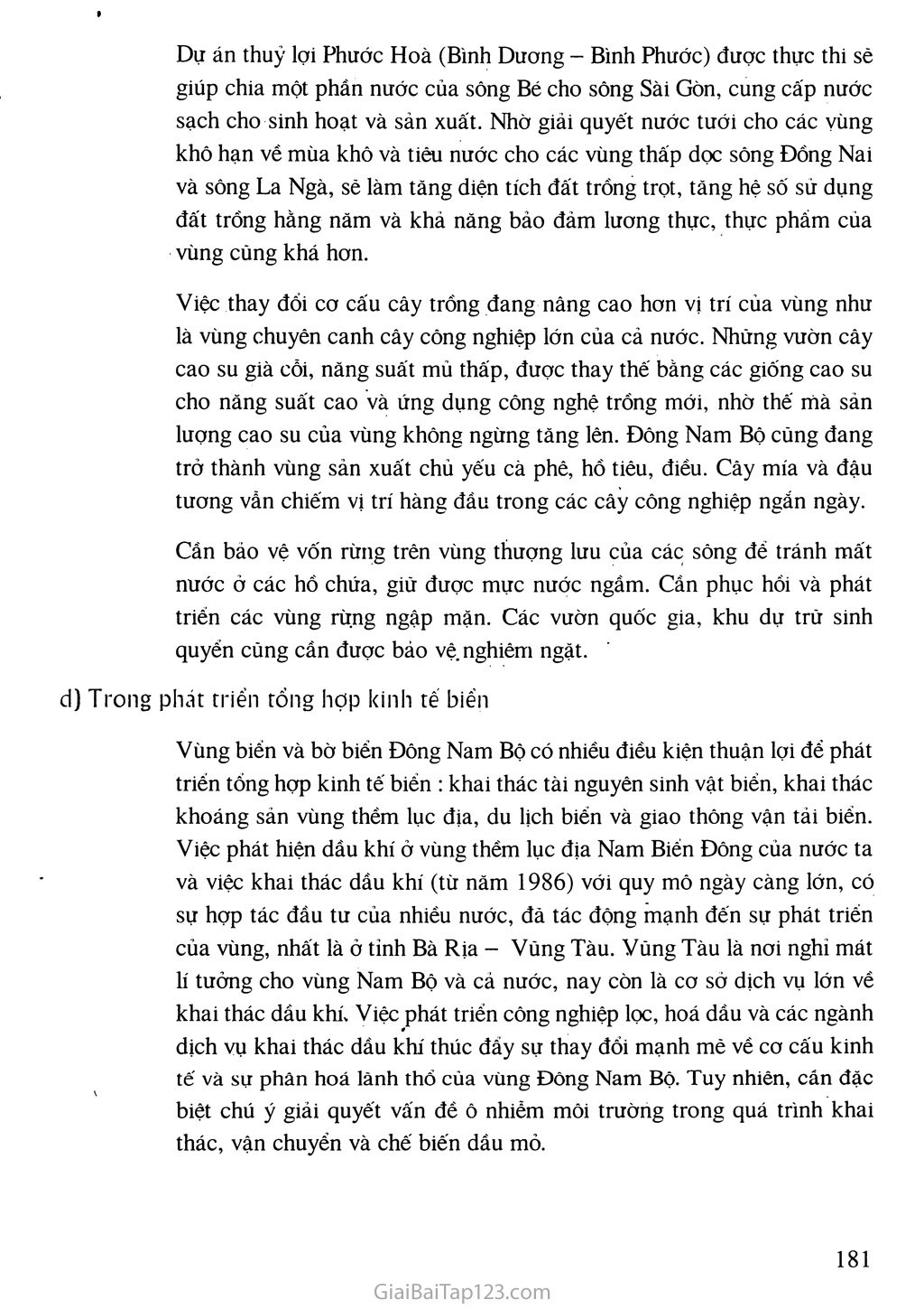 Bài 39. Vấn đề khai thác lãnh thổ theo chiều sâu ở Đông Nam Bộ trang 6