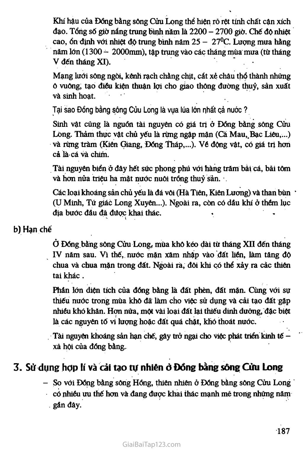 Bài 41. Vấn đề sử dụng hợp lí và cải tạo tự nhiên ở Đồng bằng sông Cửu Long trang 3