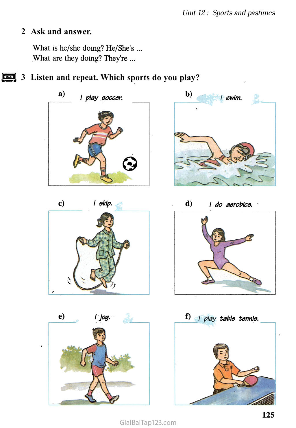 Unit 12: Sports and pastimes trang 2