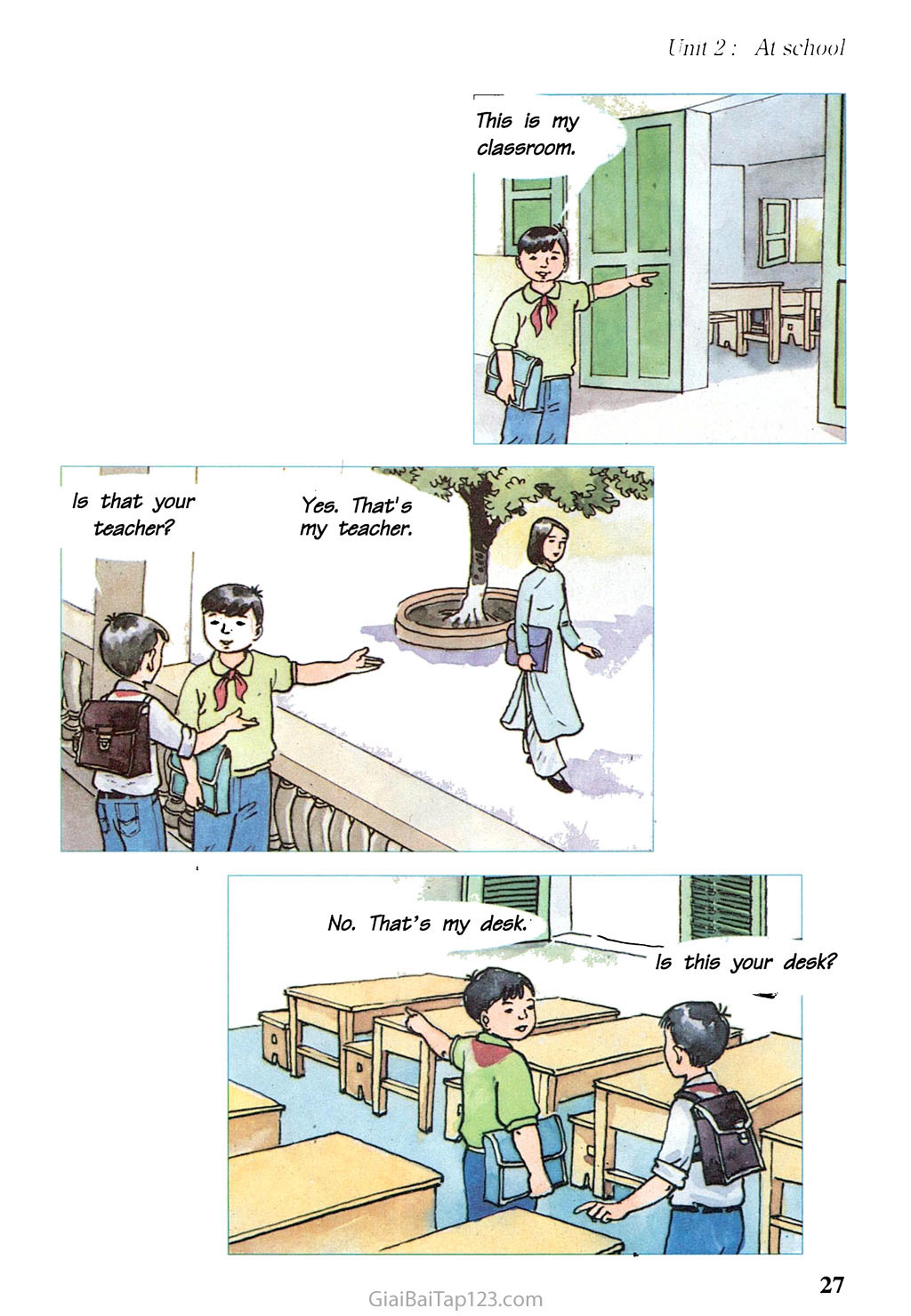 Unit 2: At school trang 8