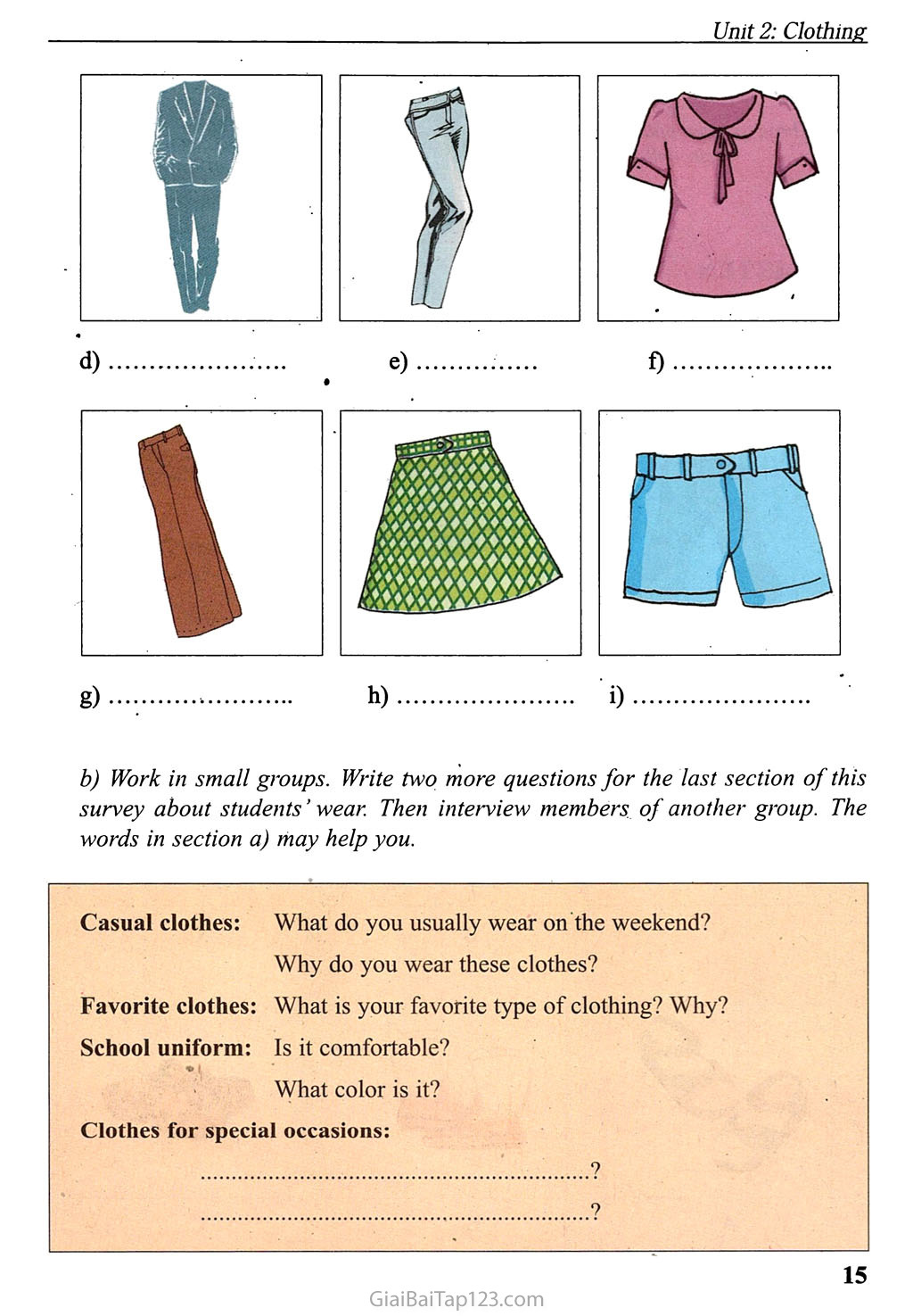 Unit 2: Clothing trang 3