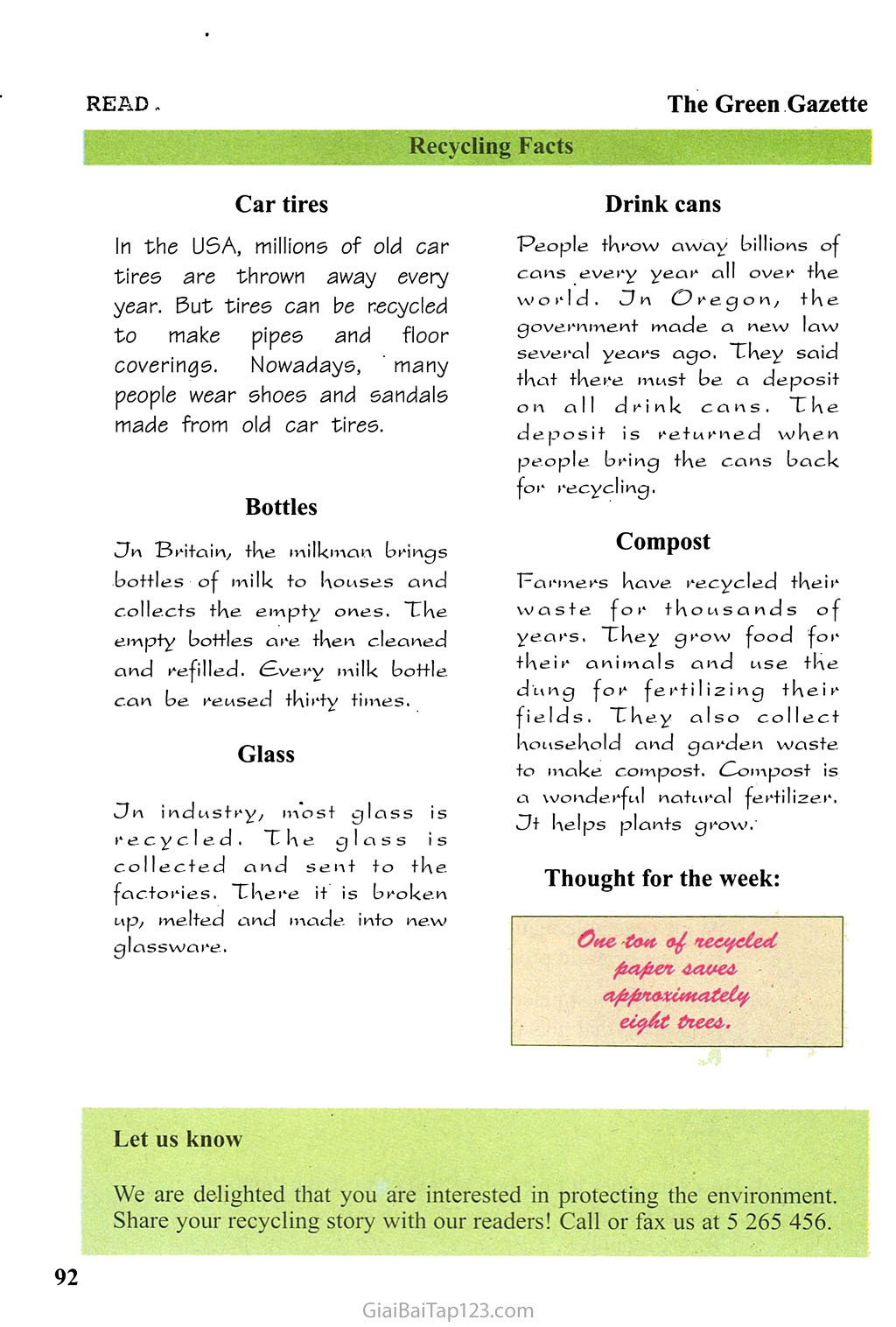 Unit 10: Recycling trang 4