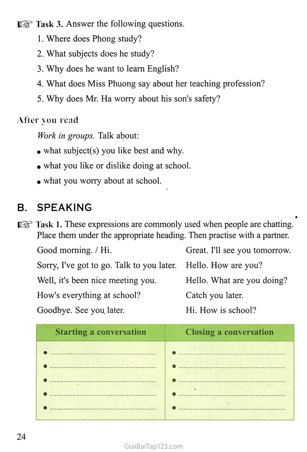 Unit 2: SCHOOL TALKS trang 3