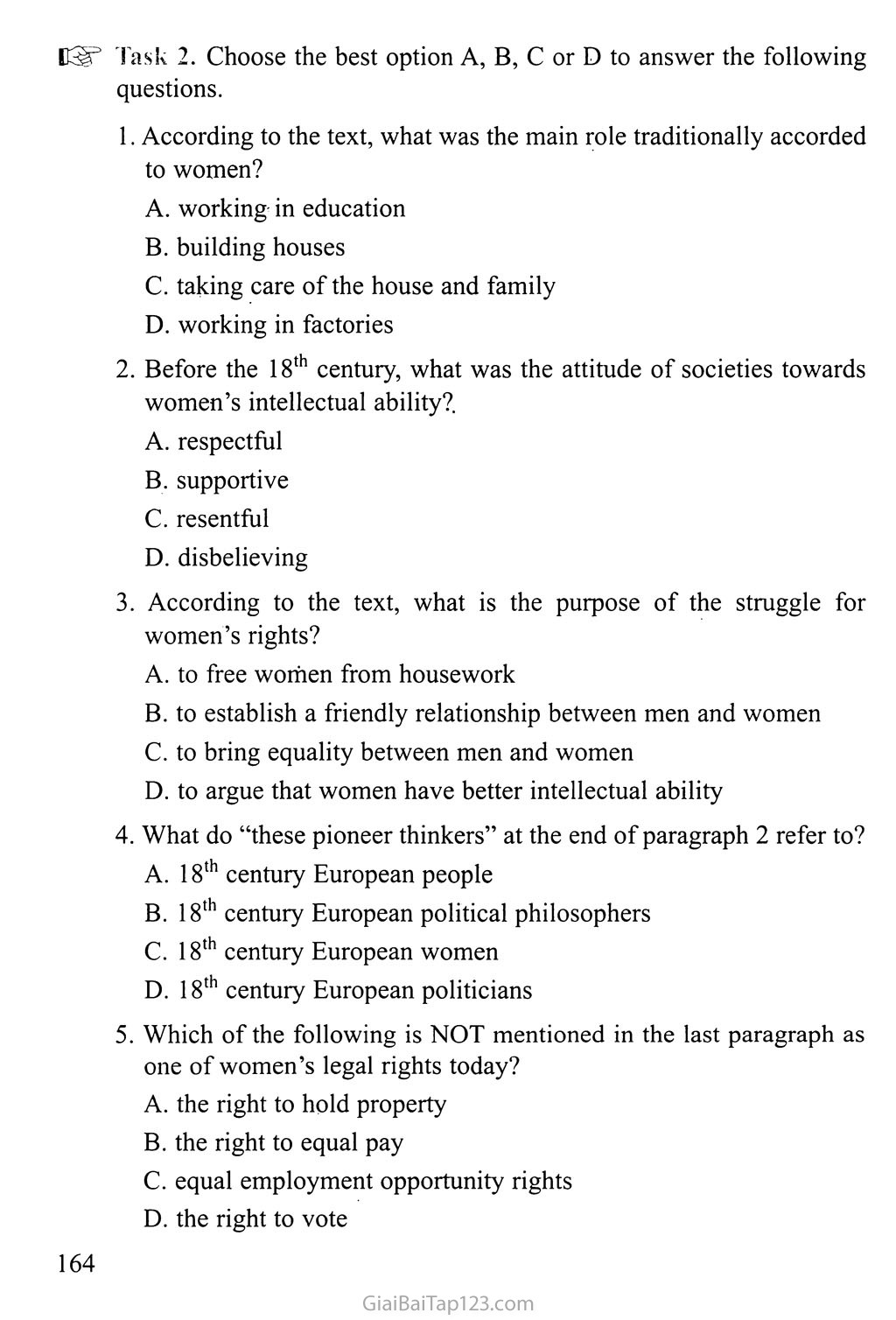 Unit 15: WOMEN IN SOCIETY trang 3